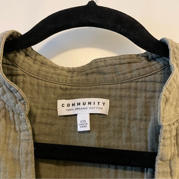 Aritzia Community Olive Green Organic Cotton Tunic XXS - Picture 5 of 5